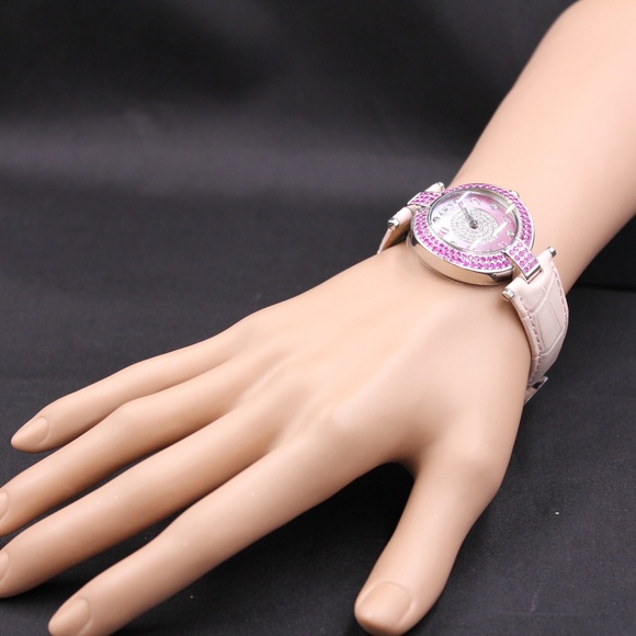 Pink Sapphire Diamond 3.28 Tcw Unisex Luxury Watch